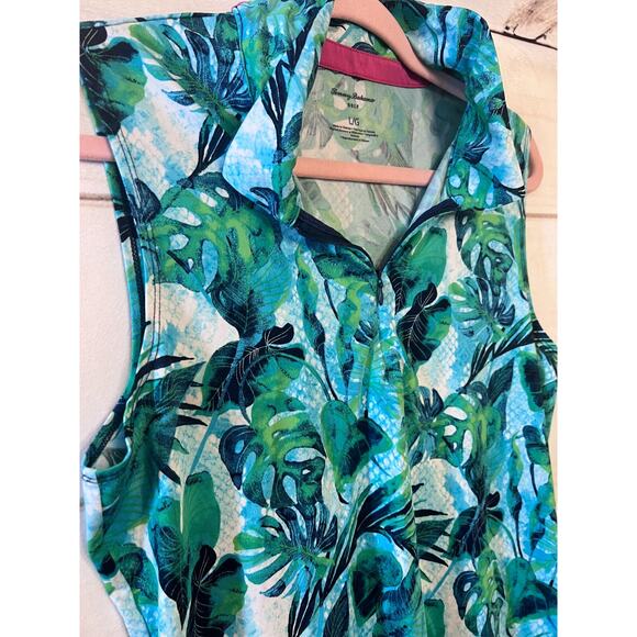 Tommy Bahama Womens Golf Top Size Large Tropical - Picture 2 of 5